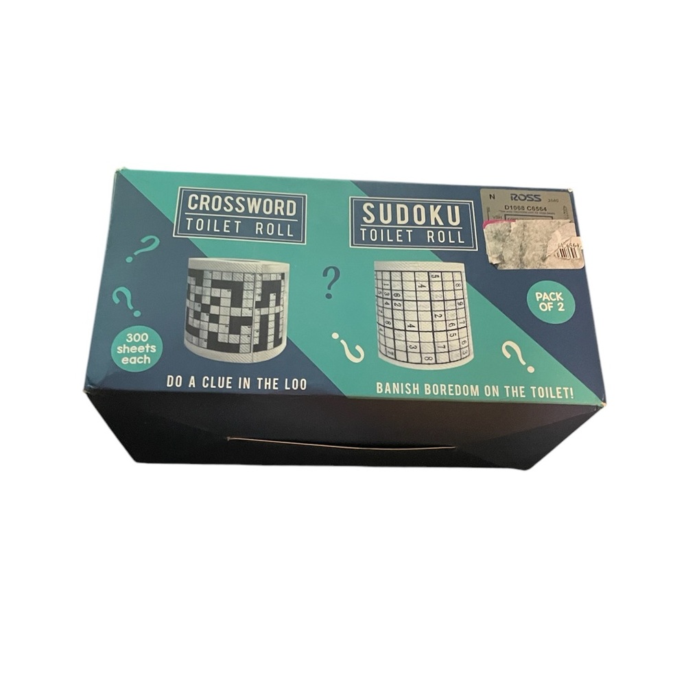 Crossword and Sudoku Toilet Paper Set